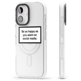 iPhone 16 Pro Max Happy on Social Media Black Impact Phone Case