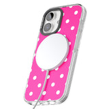 iPhone 16 Pro Max Pink Polka Dot Black Impact Phone Case