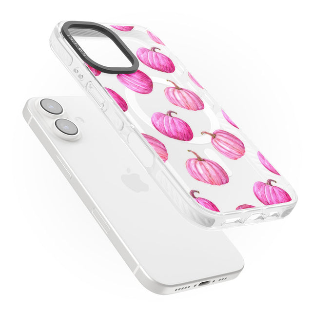 Pink Pumpkins Impact Magsafe Phone Case for iPhone 16, iPhone 16 Plus