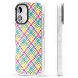 iPhone 16 Pro Max Crosshatch Plaid Black Impact Phone Case