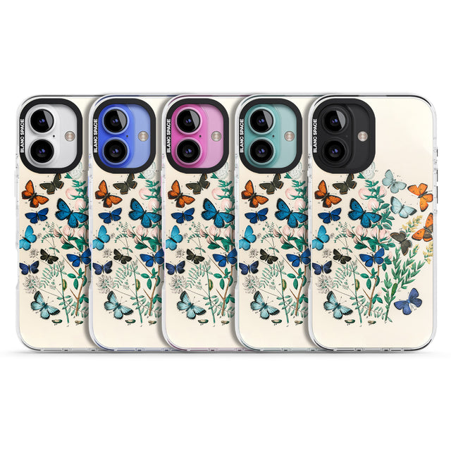 iPhone 16 Pro Max European Butterflies Black Impact Phone Case