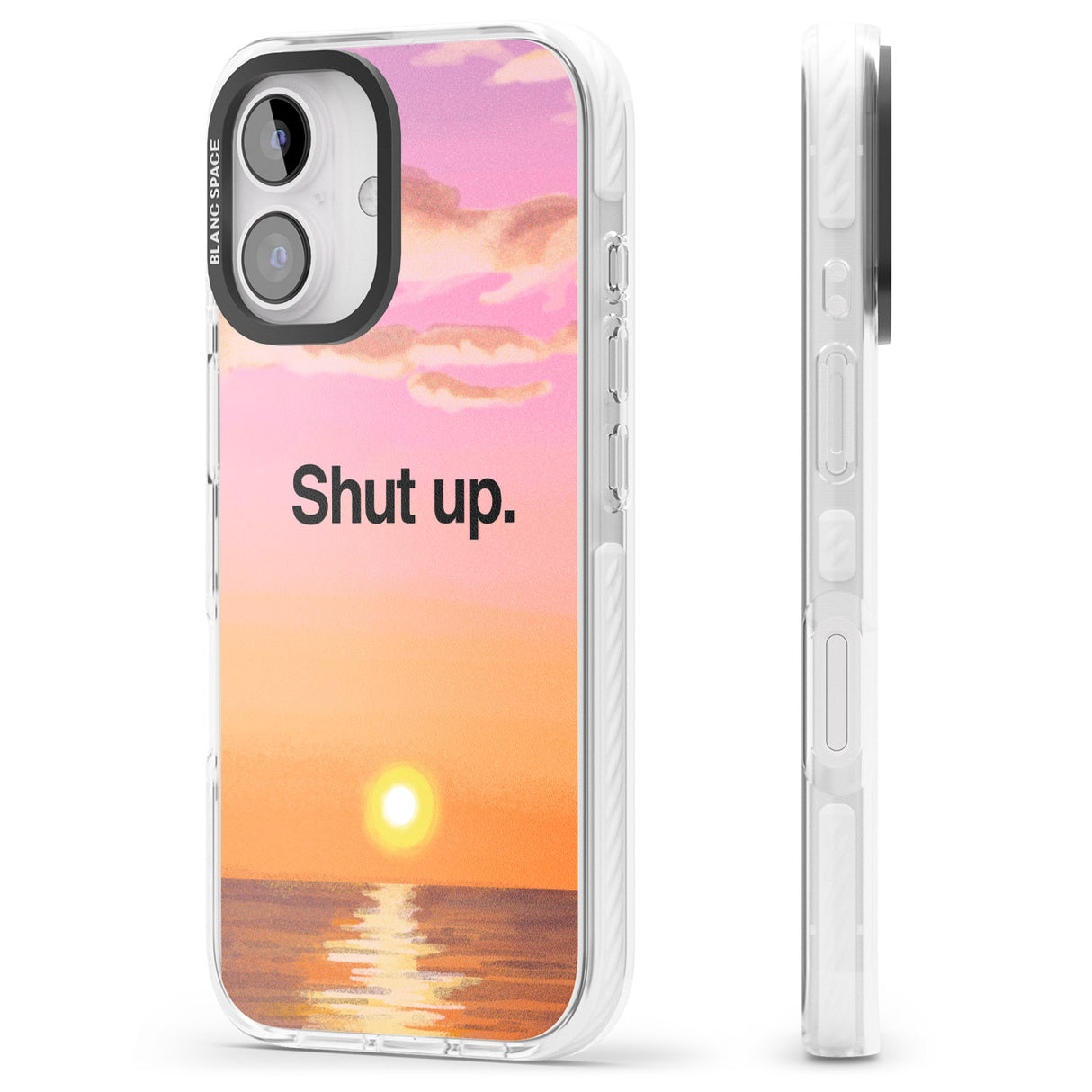 iPhone 16 Pro Max Shut up Black Impact Phone Case