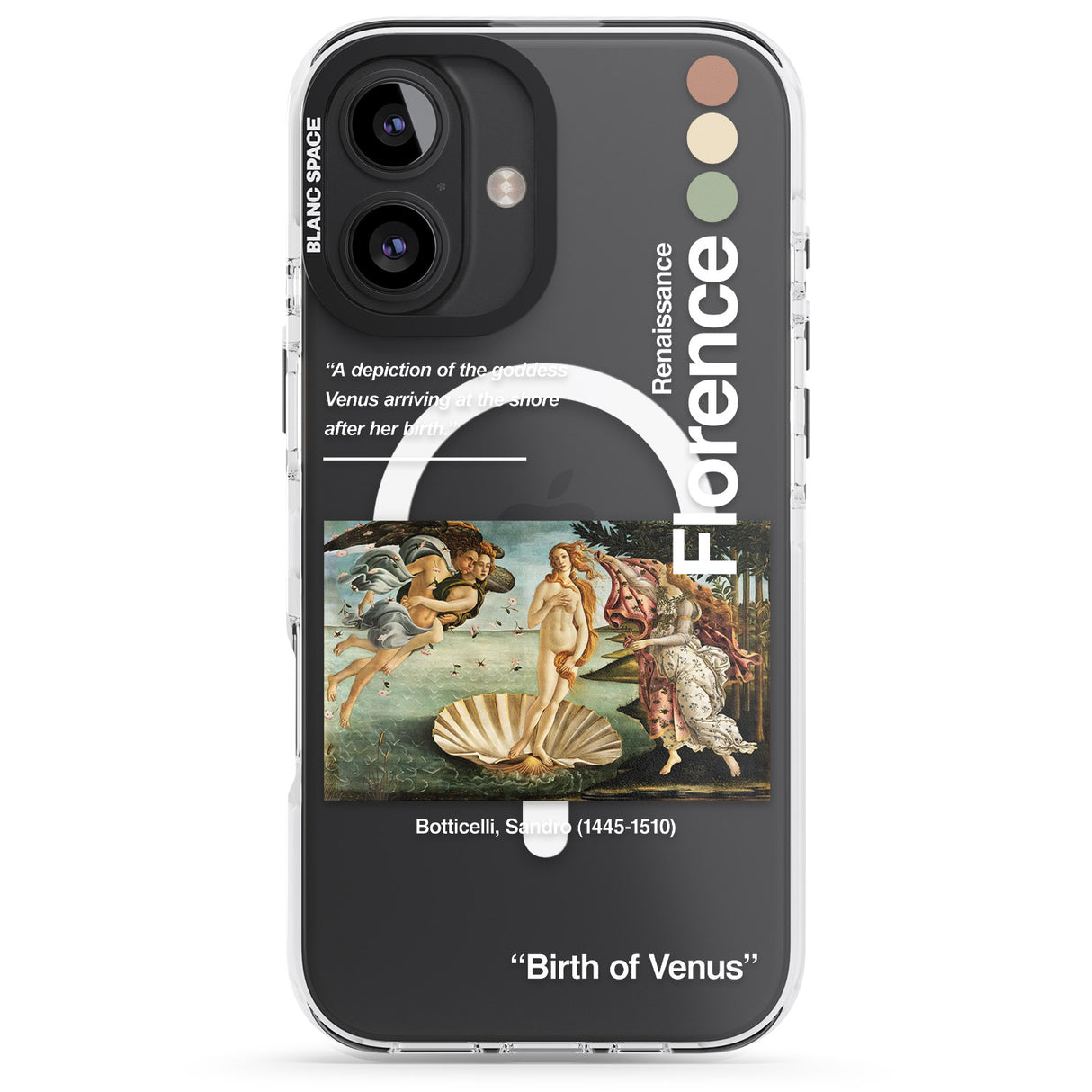 iPhone 16 Pro Max Birth of Venus Black Impact Phone Case