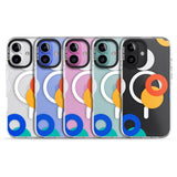 iPhone 16 Pro Max Abstract Mixed Circles Black Impact Phone Case