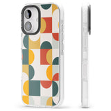 iPhone 16 Pro Max Abstract Retro Shapes: Muted Colour Mix Black Impact Phone Case