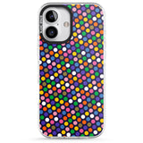 iPhone 16 Pro Max Multicolour Polka-dot Fiesta (Purple) Black Impact Phone Case