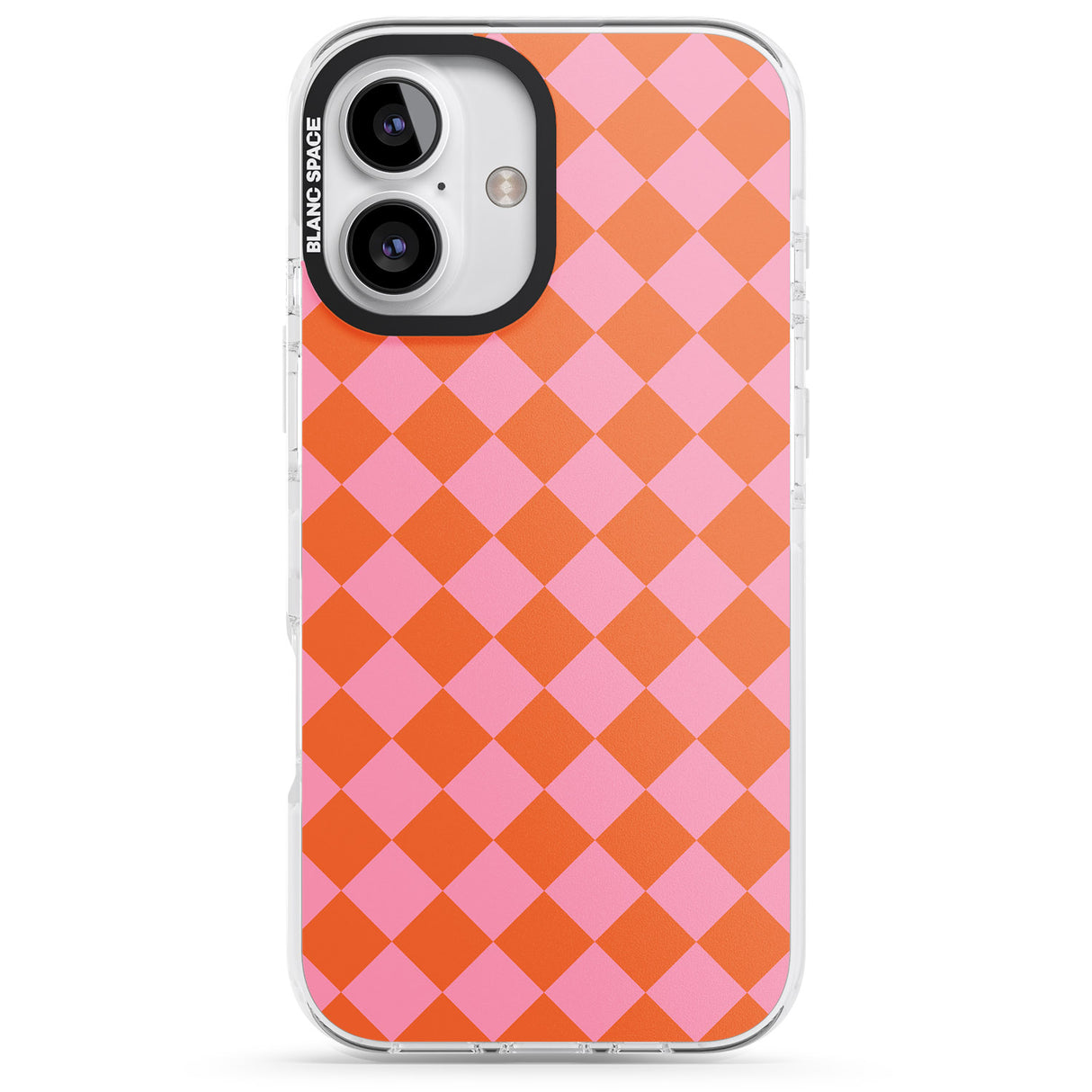 iPhone 16 Pro Max Retro Sunset Diamond Plaid Black Impact Phone Case