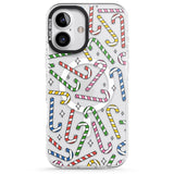 iPhone 16 Pro Max Colourful Stars & Candy Canes Black Impact Phone Case