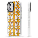 iPhone 16 Pro Max Gingerbread Cookie Pattern Black Impact Phone Case