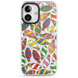 iPhone 16 Pro Max Colourful Holiday Ornaments Black Impact Phone Case