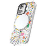 iPhone 16 Pro Max Colourful Confetti Pebbles Black Impact Phone Case