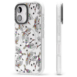 iPhone 16 Pro Max Colourful Crane Pattern Black Impact Phone Case