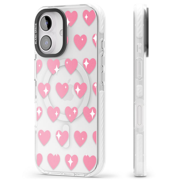 iPhone 16 Pro Max Sweet Hearts Black Impact Phone Case