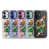 iPhone 16 Pro Max Nostalgic Sticker Collage Black Impact Phone Case