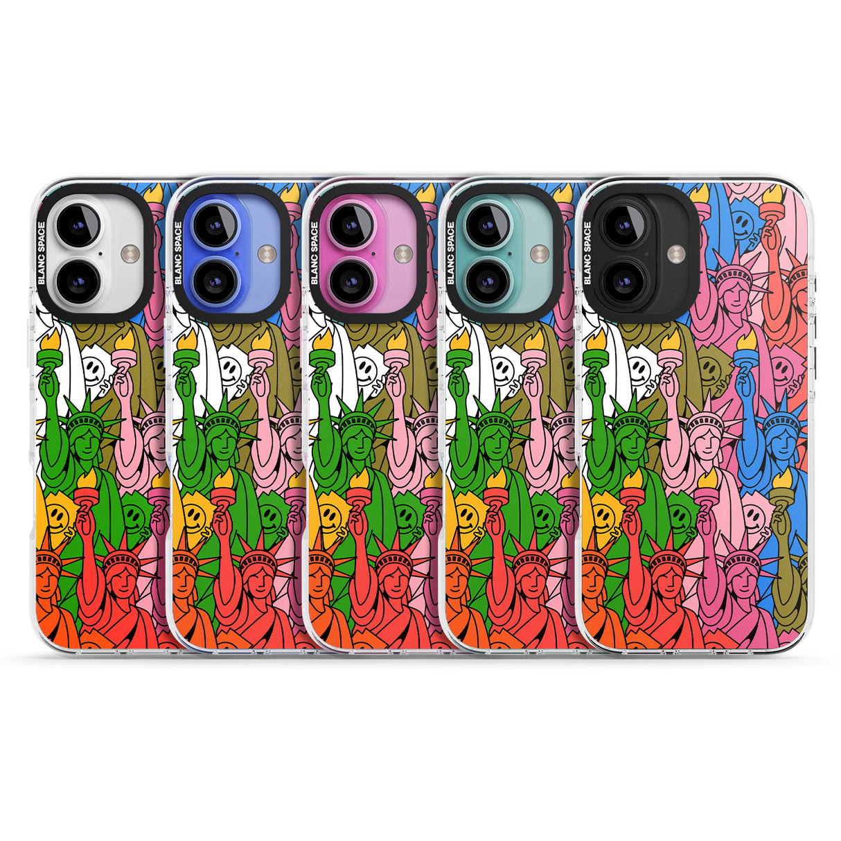 iPhone 16 Pro Max Multicolour Liberty Pattern Black Impact Phone Case