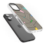 iPhone 16 Pro Max Multicolour Optic Waves Black Impact Phone Case