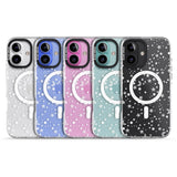 iPhone 16 Pro Max White Cosmic Galaxy Pattern Black Impact Phone Case