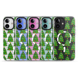 iPhone 16 Pro Max Christmas Tree Pattern (Clear) Black Impact Phone Case