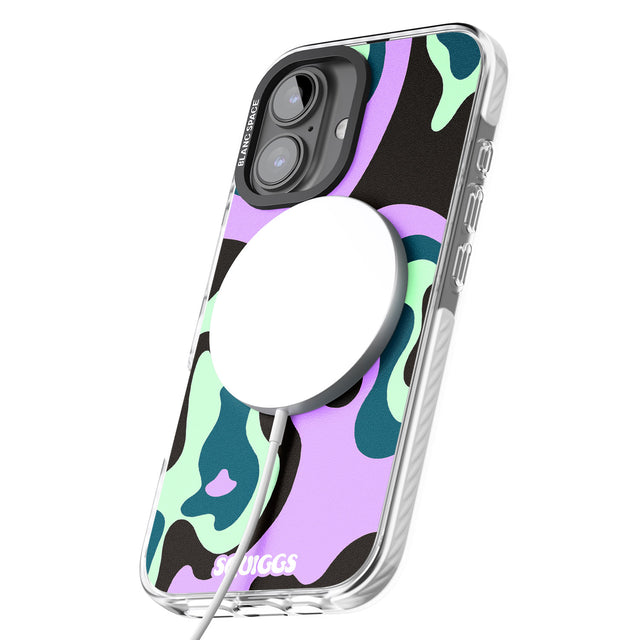 iPhone 16 Pro Max Purple River Black Impact Phone Case