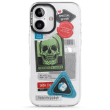 iPhone 16 Pro Max Skull Sticker Mix Black Impact Phone Case