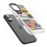 iPhone 16 Pro Max Retro Sticker Mix Black Impact Phone Case