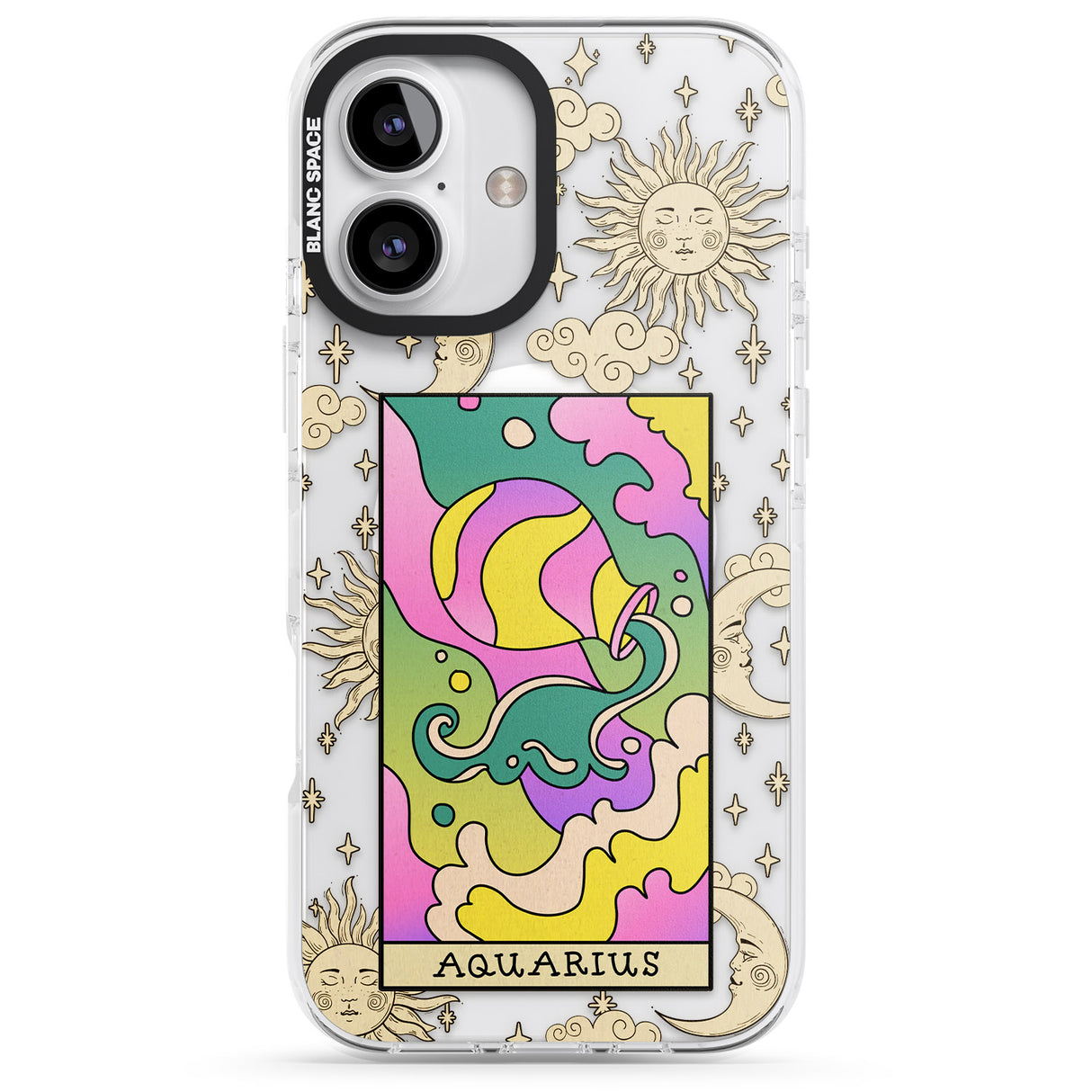 iPhone 16 Pro Max Celestial Zodiac - Aquarius Clear Impact Phone Case + Magsafe