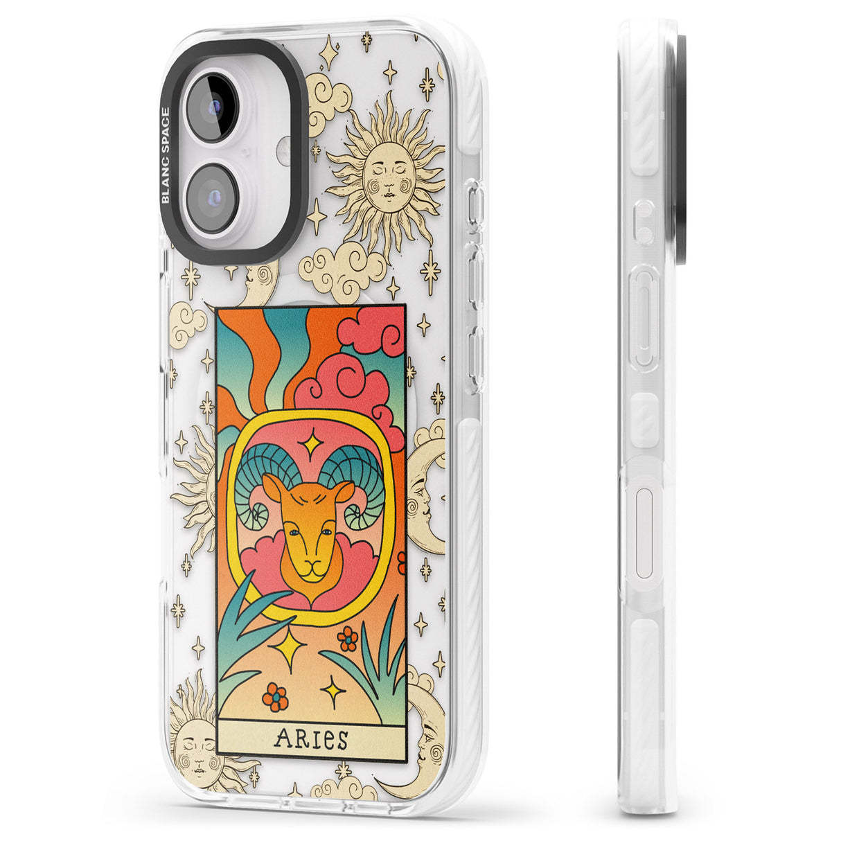 iPhone 16 Pro Max Celestial Zodiac - Aries Black Impact Phone Case + Magsafe