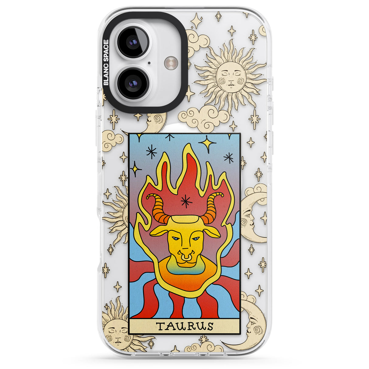 iPhone 16 Pro Max Celestial Zodiac - Taurus Black Impact Phone Case + Magsafe