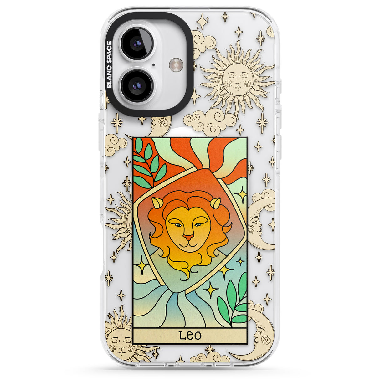 iPhone 16 Pro Max Celestial Zodiac - Leo Clear Impact Phone Case + Magsafe