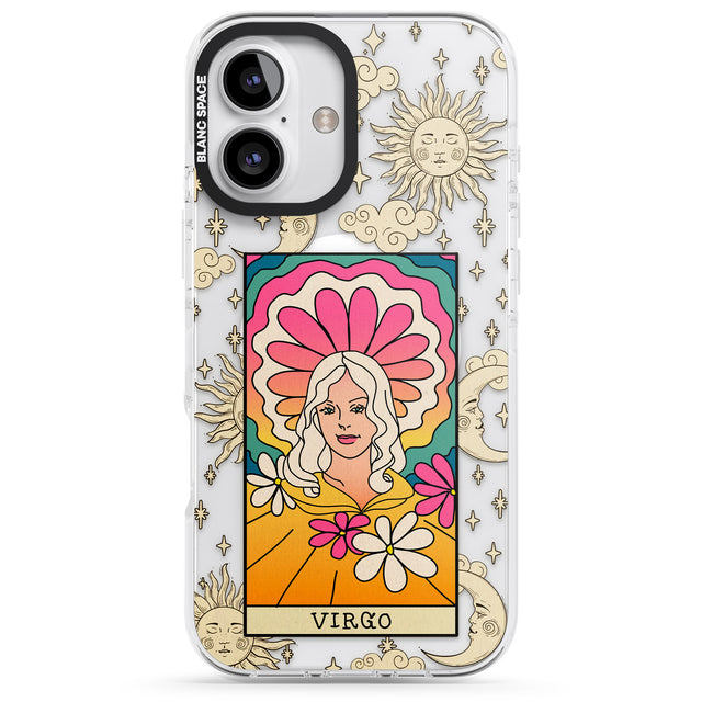 iPhone 16 Pro Max Celestial Zodiac - Virgo Black Impact Phone Case + Magsafe