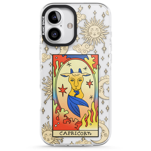 iPhone 16 Pro Max Celestial Zodiac - Capricorn Black Impact Phone Case + Magsafe