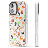 iPhone 16 Pro Max Sushi & Chopsticks Watercolour Pattern Black Impact Phone Case