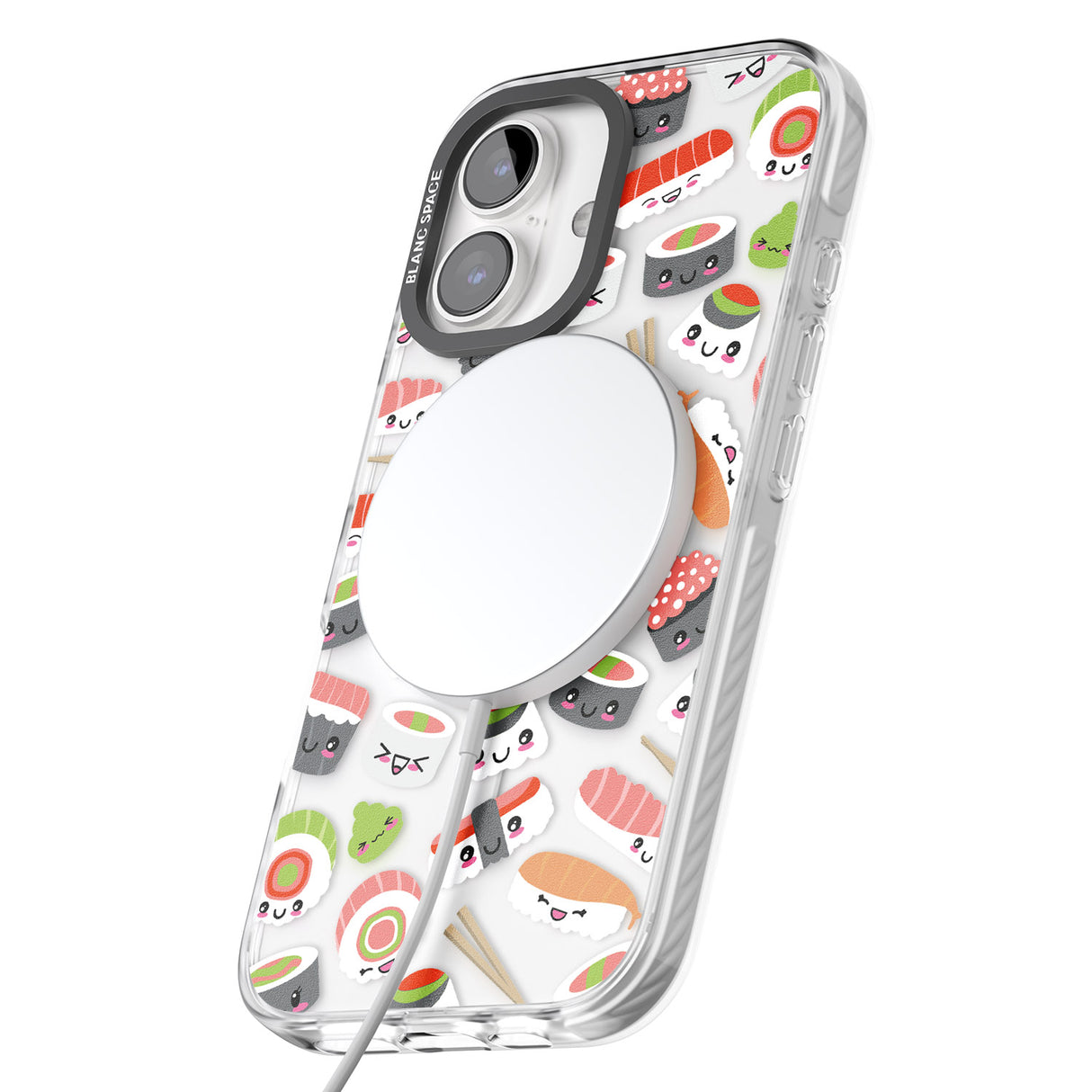 iPhone 16 Pro Max Kawaii Sushi Mix Black Impact Phone Case