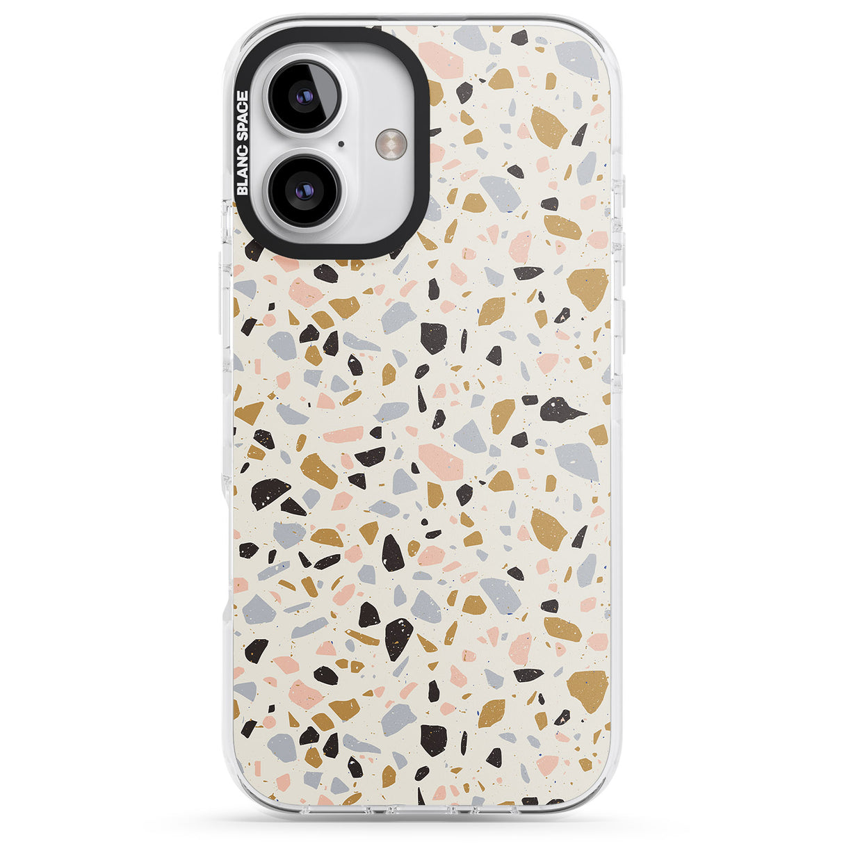 Pale Pink, Blue, & Mocha Terrazzo Pattern