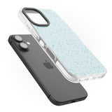 iPhone 16 Pro Max Light Blue Terrazzo Pattern Black Impact Phone Case