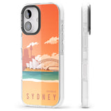 iPhone 16 Pro Max Vintage Travel Poster Sydney Black Impact Phone Case