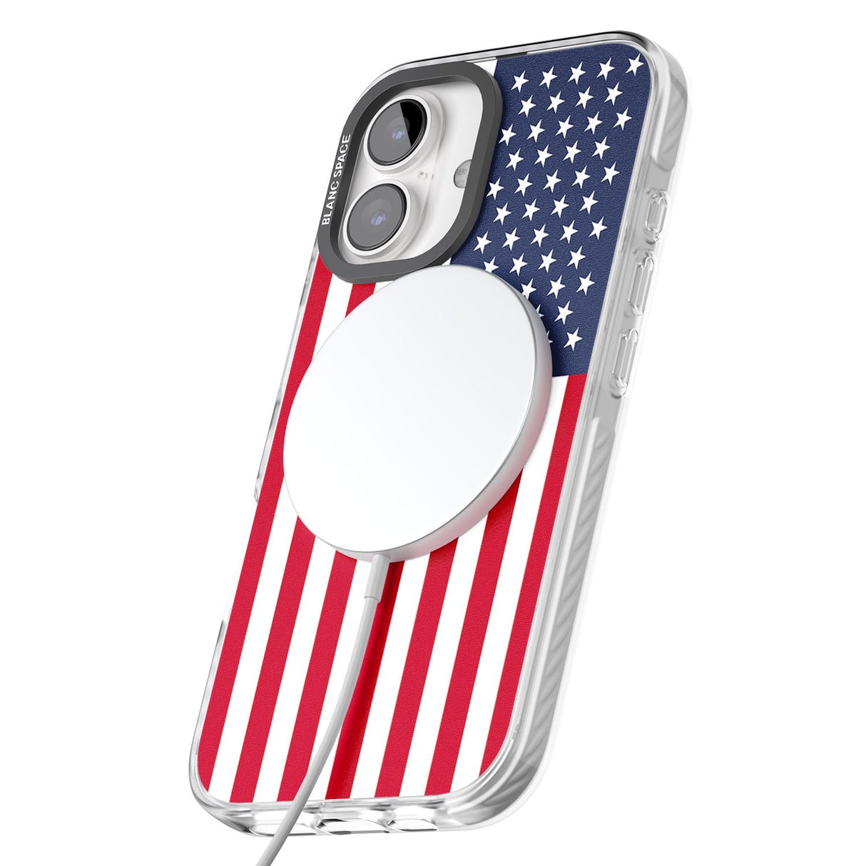 iPhone 16 Pro Max American Flag Black Impact Phone Case