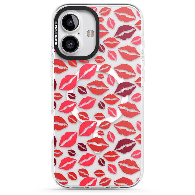 iPhone 16 Pro Max Lips Pattern Black Impact Phone Case