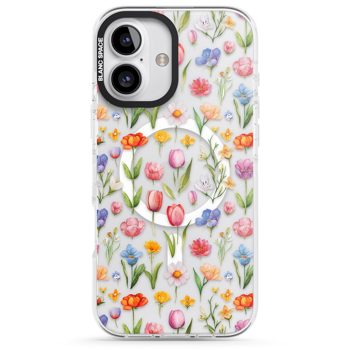 iPhone 16 Pro Max Small Flower Mix Black Impact Phone Case + Magsafe