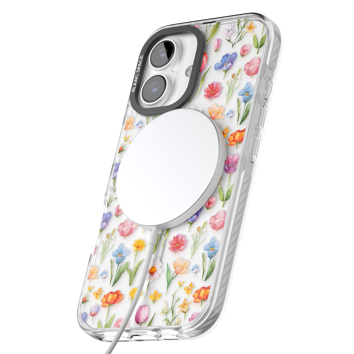 iPhone 16 Pro Max Small Flower Mix Black Impact Phone Case + Magsafe