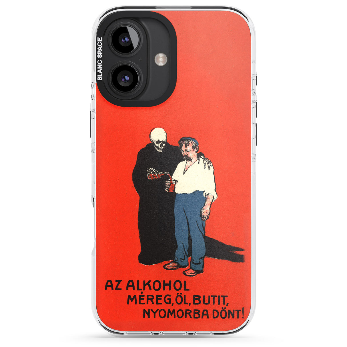 iPhone 16 Pro Max Az Alkohol Poster Black Impact Phone Case