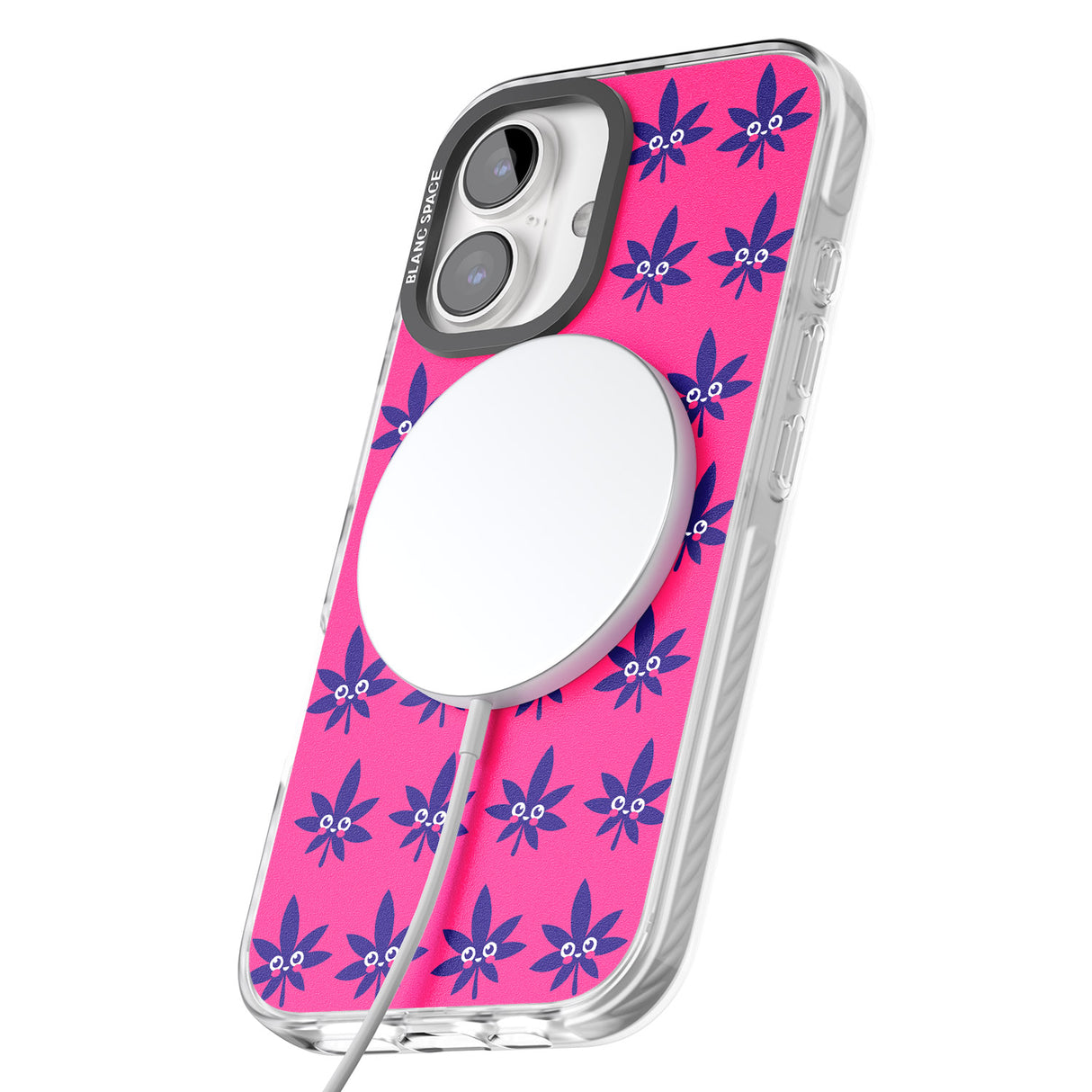 iPhone 16 Pro Max Pink Sativa Black Impact Phone Case