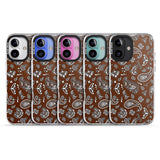 iPhone 16 Pro Max Brown Bandana Black Impact Phone Case