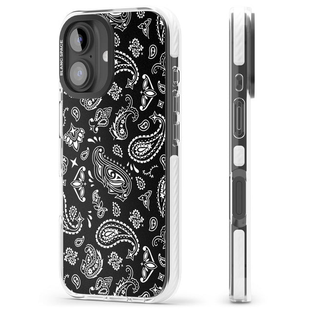 iPhone 16 Pro Max Black Bandana Black Impact Phone Case