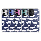 iPhone 16 Pro Max Cute Whales Black Impact Phone Case