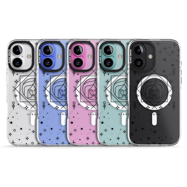 iPhone 16 Pro Max Virgo Emblem - Transparent Design Black Impact Phone Case