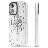 iPhone 16 Pro Max Leo Emblem - Transparent Design Black Impact Phone Case