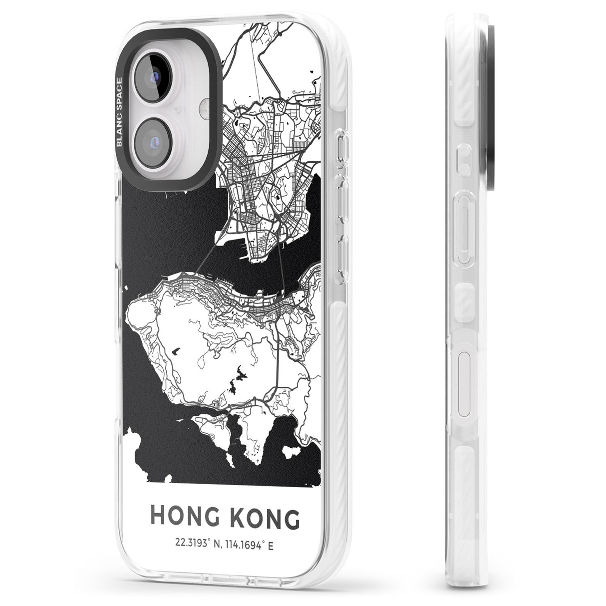 iPhone 16 Pro Max Map of Hong Kong Black Impact Phone Case