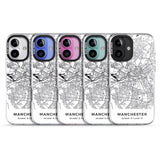 iPhone 16 Pro Max Map of Manchester, England Black Impact Phone Case