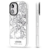 iPhone 16 Pro Max Map of Leeds, England Black Impact Phone Case